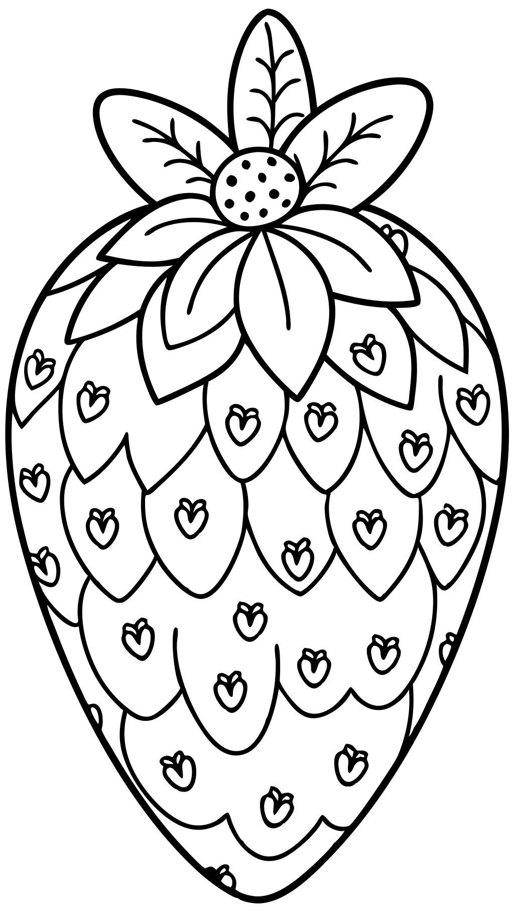 coloriage aux fraises imprimable